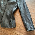 Worthington VTG Y2K Lambskin Leather Black Moto Zip Jacket Sz Medium Womens Photo 1