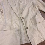 Gap Womens Large Relaxed Linen Blend Blazer Lightweight Casual Work Jacket Photo 4