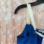 After Market  Royal Blue Lightweight Cream Ribbon Tank Top Photo 1