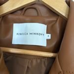 Rebecca Minkoff Brown Faux Leather Jacket Size Medium Photo 6