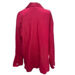 Talbots ‎ Red Berry Linen Blend Button Down Shirt Jacket XL Lightweight Tunic Photo 2