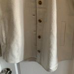 EXPRESS Women’s Medium Boucle Eyelet Ruffle Shacket Shirt Jacket Photo 3