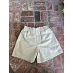 Modern Citizen  Women's Tan Paperbag High Rise Vegan Leather Shorts Size‎ Large Photo 8