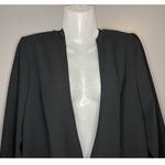 Vintage Cardigan Women's Size 16 Mesh Tasseled Sheer Back Fringed Lightweight Black Photo 2