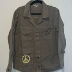 NWT Ascot and Hart Green Khaki Utility Graphic Shirt Jacket AA3 Size L Photo 0