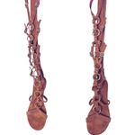 Free People Road Trip Tall Gladiator Sandals Size 37 Festival BOHO Hippie Shoes Photo 10