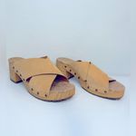 Kork-Ease  Tatum Yellow Mango Leather Platform Clog Slides Size 10 EUC Photo 3