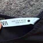 ZARA  Cotton Black Puff Sleeve Dress Photo 7