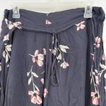 Billabong  Adventure Spirit Wide Leg flyaway crinkle pants navy pink floral L NWT Photo 1