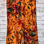 RACHEL Rachel Roy sunflower yellow Red size‎ large pockets linen crop pants Orange Photo 0