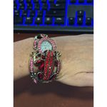 Strada rhinestone covered frog watch bracelet artsy quirky statement piece Photo 9