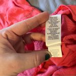 fever Coral Stripe Crochet Keyhole Boho Top in Size XL Pink Photo 13