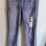 McGuire Denim Mcguire Women's Light Blue Distressed Denim Crop Ankle Jeans Photo 0