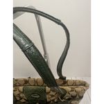 Coach Green Tan Signature Snake Stripe Tote Bag Hangtag F25706 GUC (Straps Wear) Photo 4