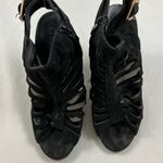 Top Moda  6 velvet cut out strap wedge stiletto heel Photo 1