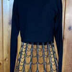 Alphalete Black Long Sleeve Top  cropped loose fitting workout top athletic wear Photo 0