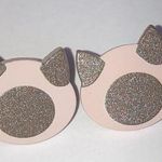 Pink and Glitter Pig Earrings Photo 0