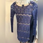 Xenia  Boutique Navy Lace Dress Photo 1