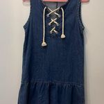 Aerie Chambray Lace Up Denim Dress size small Photo 2