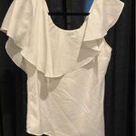 Sugar Lips Size small great condition  Asymmetrical White Frill Tank Top Shirt Photo 0