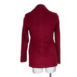 Calvin Klein  Peacoat Double Breasted Burgundy Red Wool Blend Size Small Fit Photo 1