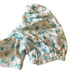 ZARA Dress Mini Cutout Floral Print Blue & White XS Photo 5