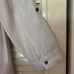 JM Collection  Light Beige Button-Down Shirt 100% Linen 100% Cotton Photo 4