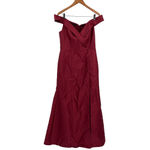 Alfred Sung  Formal Dress Maxi Off Shoulder  Burgundy Womens 12 R NEW Photo 2