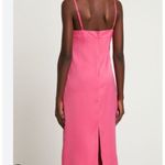 We Wore What  Cowl Neck Satin Midi Dress Charmeuse Hot Pink Size 0 Photo 1