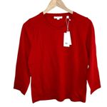 Vince Womens Red Bracelet Sleeve Crew Neck Wool Sweater Large Photo 0