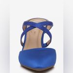 Kelly & Katie  Elyma blue satin Mule heel pump, size 6 Photo 1