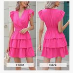 Amazon Pink Ruffled Cocktail Dress Photo 1