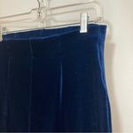 Liz Claiborne  80’s Liz & Co Royal Blue Velvet High Waisted Stirrup Legging Pants Photo 3