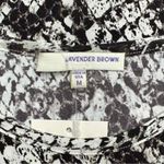 Lavender Brown  Snake Print Popover Top Size M Photo 4