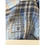 Hollister Flannel Pajama Set Shirt Sz M Pant Sz S Blue White baggy banded waist Photo 6
