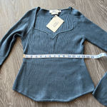 Love Bonito Sweater Womens Size 8 Blue Bell Sleeves Ribbed NWT Photo 7