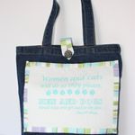 Funny White on Blue Denim Pet Lover Open Top Unlined Tote Bag NEW Photo 5