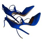 Shoe Republic LA Brand New  Blue Suede Heels Size 8.5 Photo 1