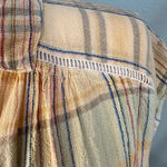 Pilcro ANTHROPOLOGIE Button Front Plaid Blouse Top Shirt - small Photo 5