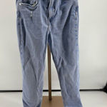 ZARA  brono blue light wash split flare jeans size 4 Photo 0
