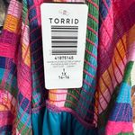Torrid Washable Gauze Drape Leg Cover-Up Jumpsuit Colorful Striped Size 1X Photo 4