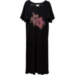 Free People New x Vintage Souls Black Hibiscus Waffle Knit Maxi Dress Size XS Photo 3