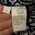 Pell & Co Black White Floral Shirtdress Size 2 Cotton Shark Bite Scarf Hem Photo 6