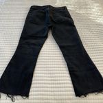 ZARA  Black Baby Bootcut Raw Hem Ankle Jeans 26" Inseam Size 10 Photo 2