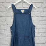 Talbots Vintage  Denim Jumper Overall Dress Petites Size 14 Chambray Midi New Photo 2