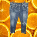 BLANK NYC  Crop Girlfriend Raw Hem Blue Jeans Size‎ 27 Photo 4