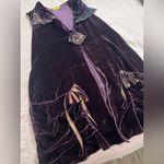 Vintage Whimsigoth fairy deep purple velvet cape Size M Photo 3