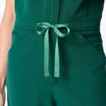 FIGS Rafaela Cargo Wide Leg ScrubJumpsuit in Hunter Green, Size Medium Photo 5