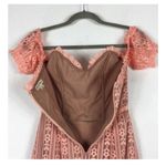 For Love & Lemons  Peach Dakota Lace Off Shoulder Bustier Corset Dress Medium Photo 12
