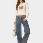 Edikted Leopard 8 Long Sleeve T Shirt Photo 1